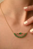 14K Emerald Pendant Necklace Thumbnail