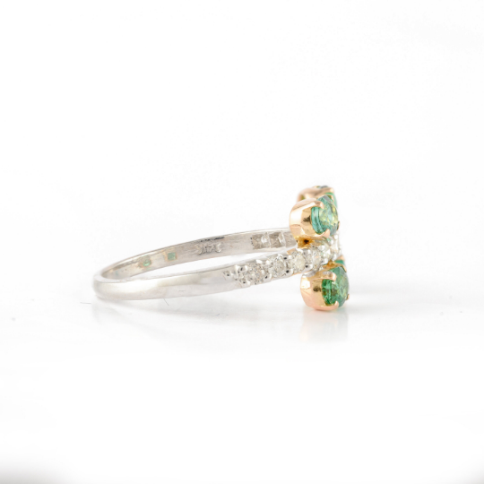 14K Gold Emerald Statement Ring