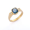 14K Gold Sapphire & Diamond Wedding Ring Thumbnail