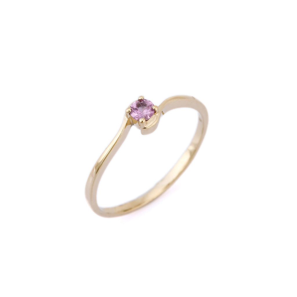 14K Gold Natural Pink Sapphire Ring Image