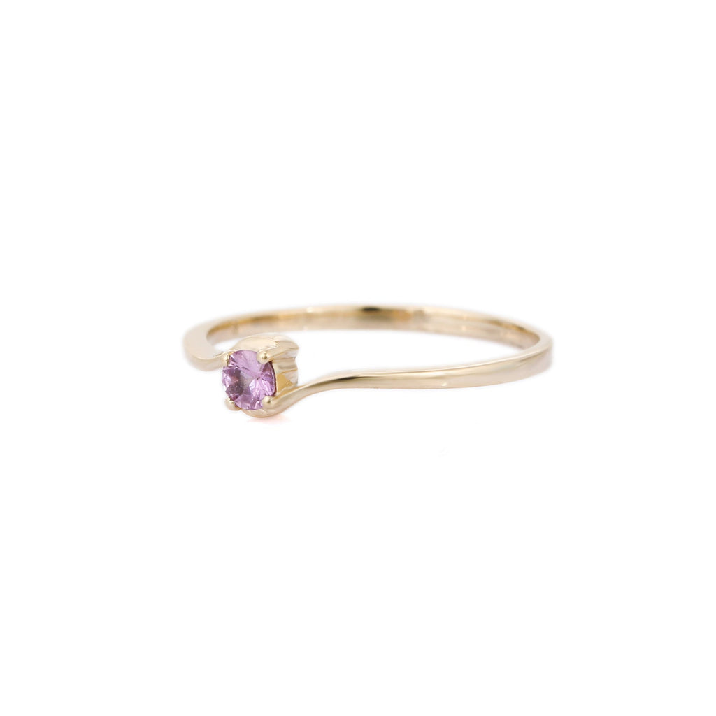 14K Gold Natural Pink Sapphire Ring Image